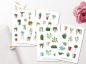 Preview: Zimmerpflanzen Sticker Set